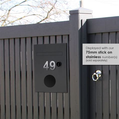 letter box for steel fence|fence mounted letter box.